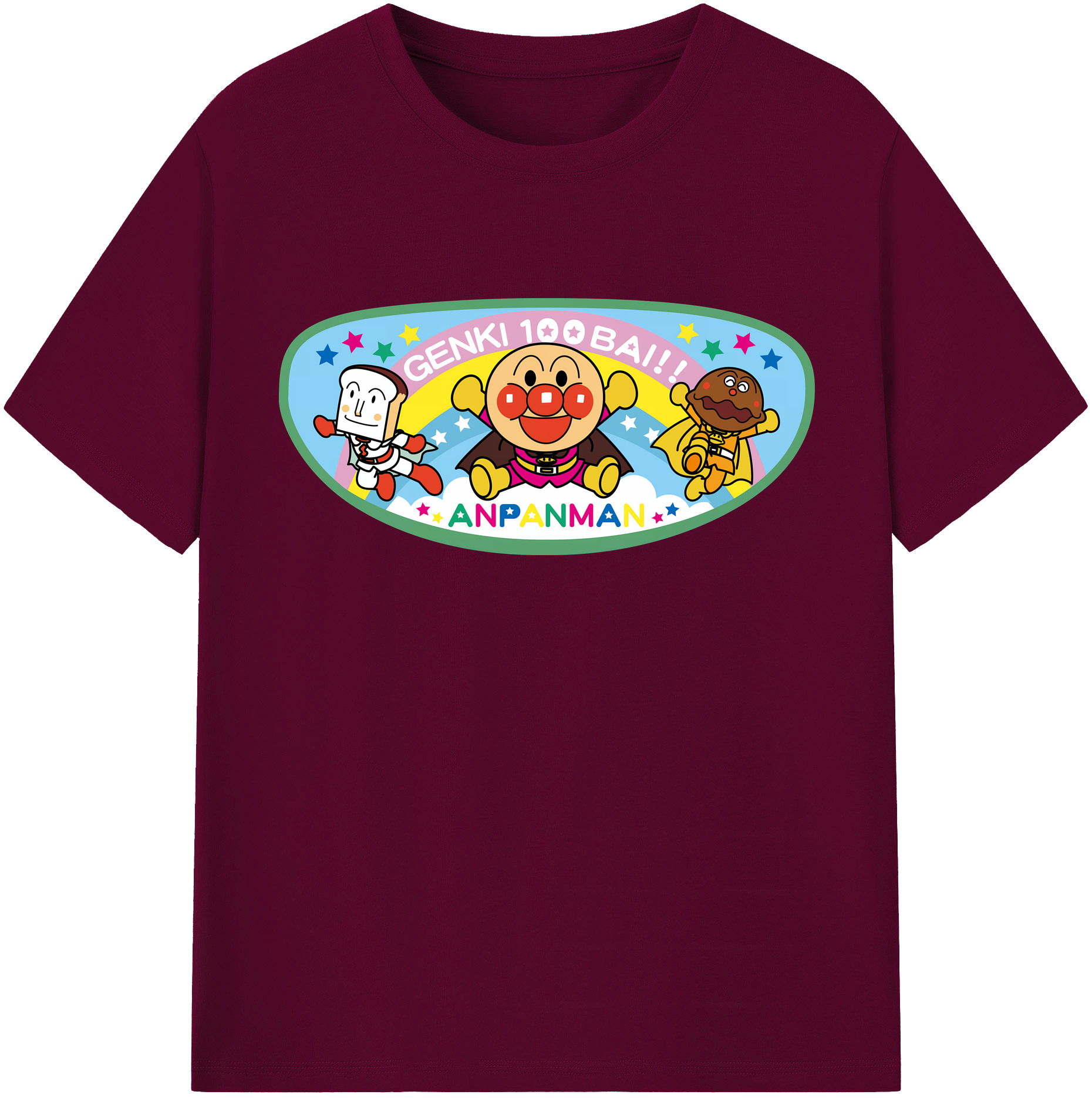（画像用） アンパンマン Anpanman レディースカジュアルプリントTシャツ（綿100％）